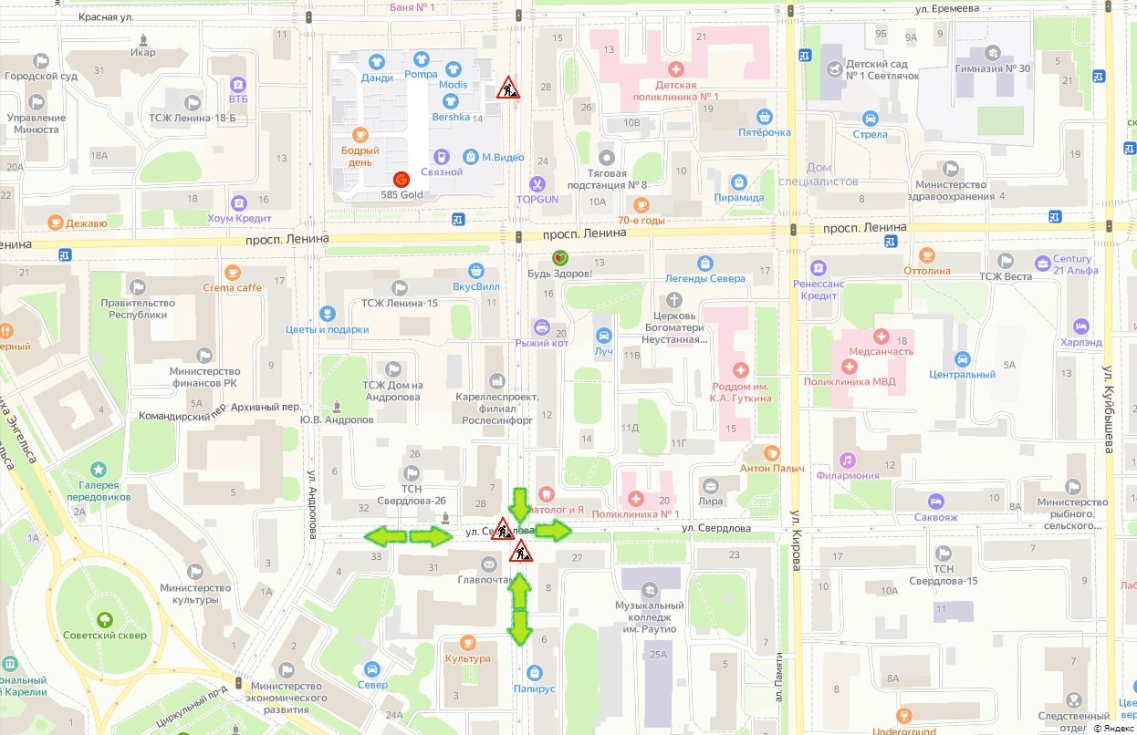 В центре Петрозаводска до конца лета изменится схема движения