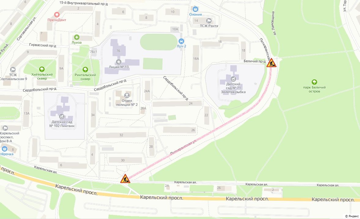Во вторник будет закрыто движение по одной из улиц на Кукковке