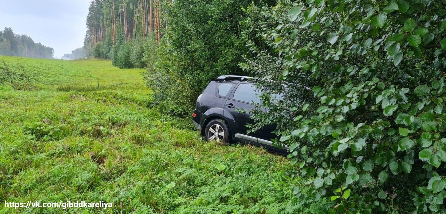 В Прионежском районе пожилой водитель не справился с управлением и съехал в кювет В Прионежском районе пожилой водитель не справился с управлением и съехал в кювет