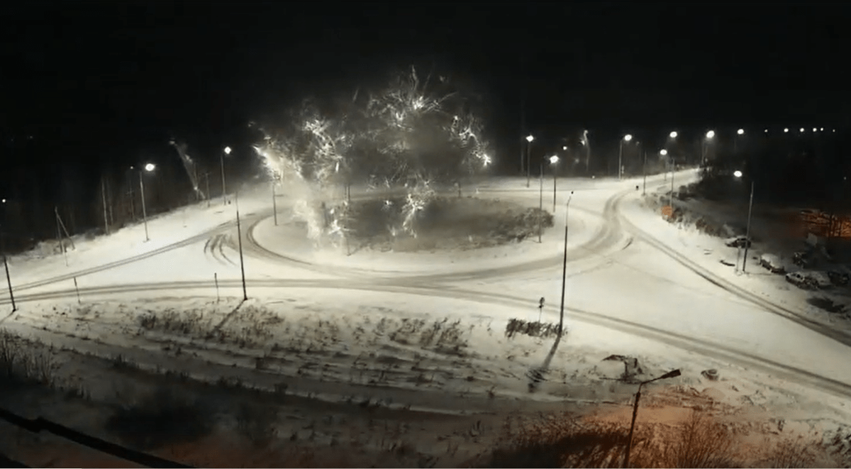 Сильную вспышку наблюдали жители Сегежи в выходные