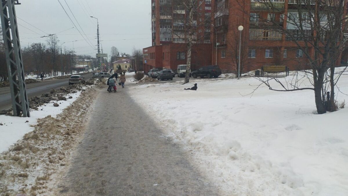 В Петрозаводске засыпали стихийную горку В Петрозаводске засыпали стихийную горку