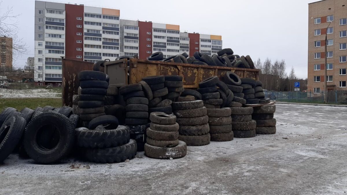 В трех районах Петрозаводска откроются временные пункты сбора шин