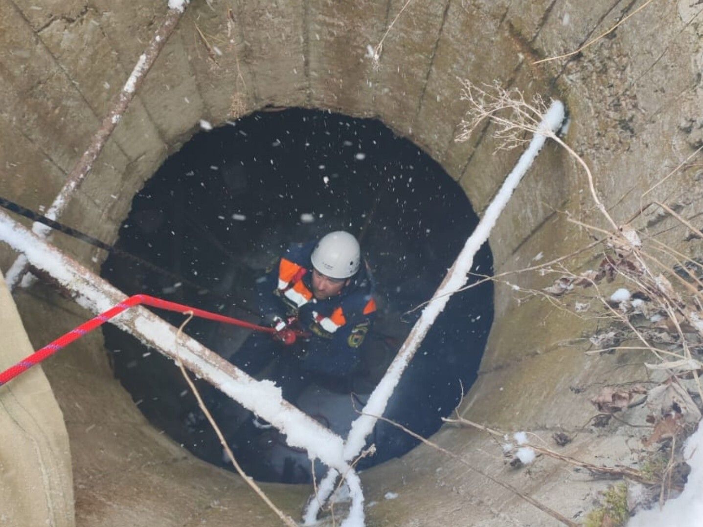 Карельские спасатели вытащили из колодца собаку