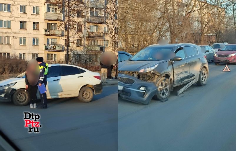 В центре Петрозаводска водитель устроил ДТП, уходя от полицейской погони