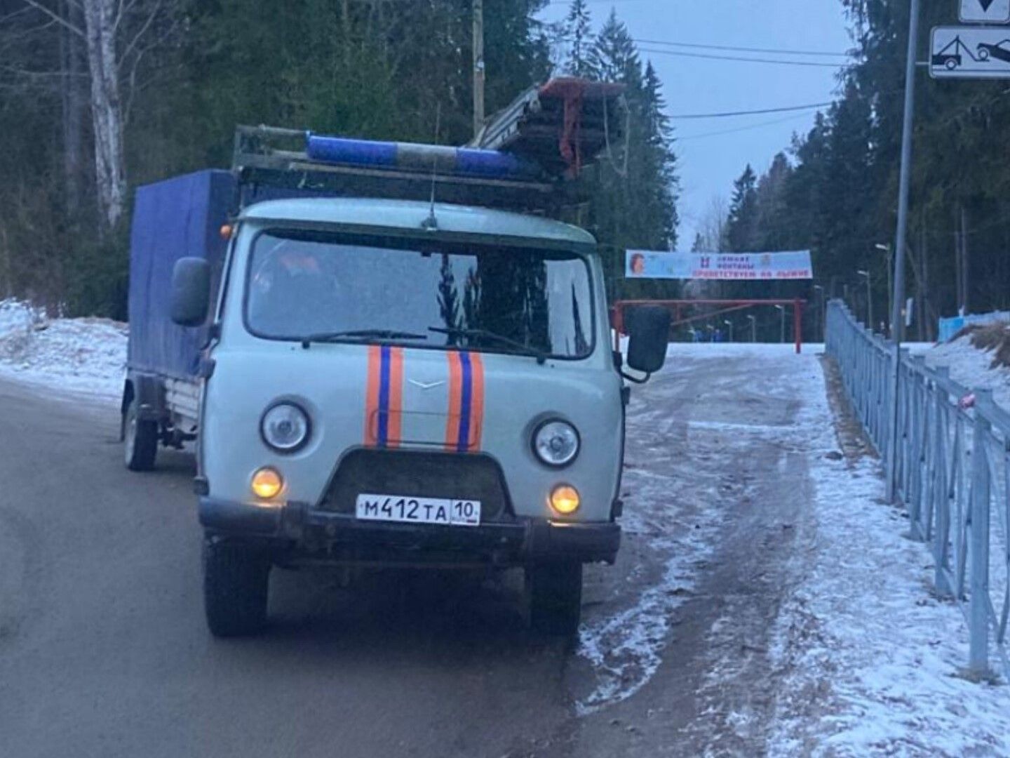 Лыжника с петрозаводской трассы «Фонтаны» пришлось эвакуировать спасателям