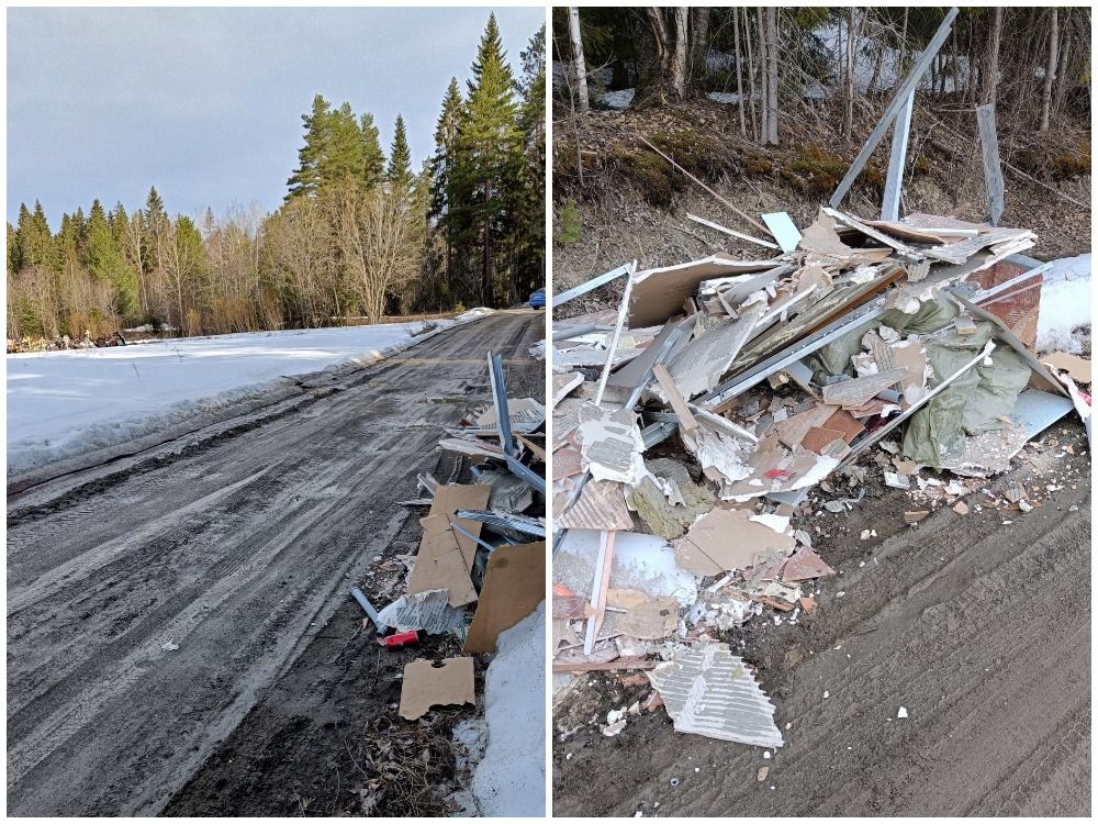 В Карелии около кладбища устроили свалку строительного мусора