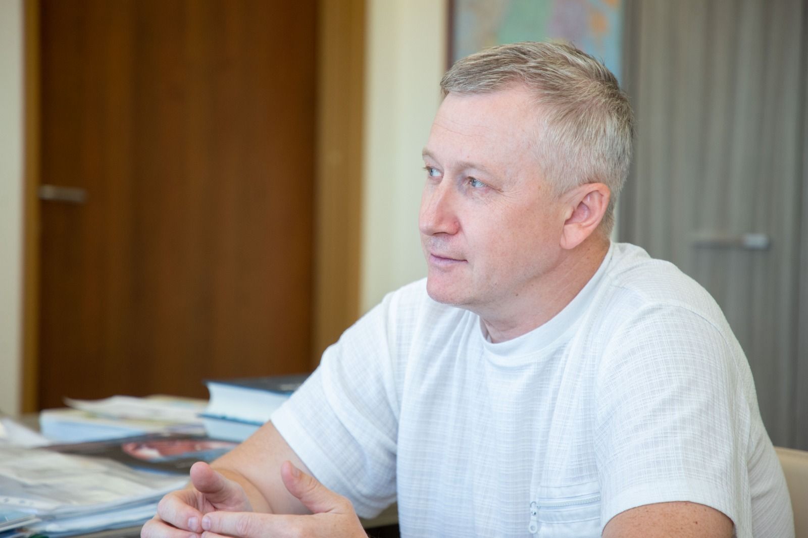 Главный врач Перинатального центра Евгений Тучин вернулся из зоны СВО в Петрозаводск