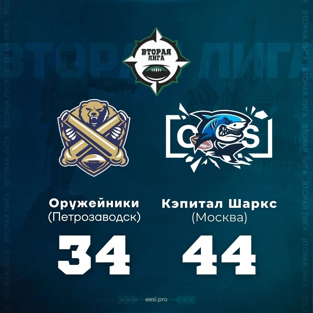 «Карельские» оружейники завершили выступление во Второй лиге Чемпионата России по американскому футболу