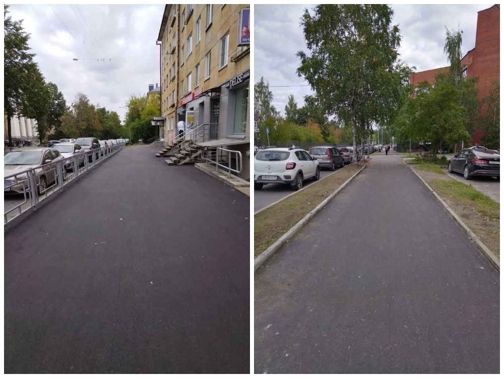 Новый асфальт уложили в центре Петрозаводска