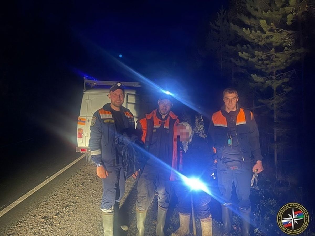 Спасатели вывели из леса пожилую женщину в Пряжинском районе