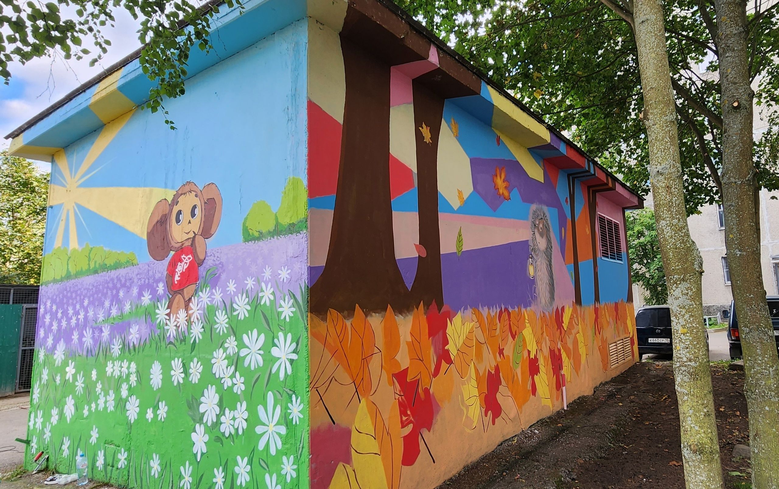 Граффити с героями любимых мультфильмов появилось в Петрозаводске