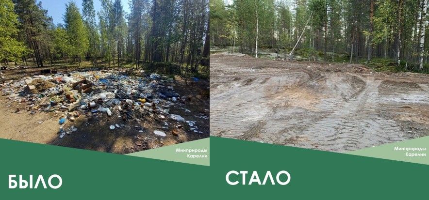 В Муезерском районе ликвидировали несанкционированную свалку бытовых отходов