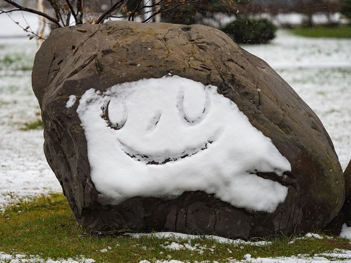 Веселый камень, Перхин в белом, другой Ленин. В Петрозаводск вернулась зима