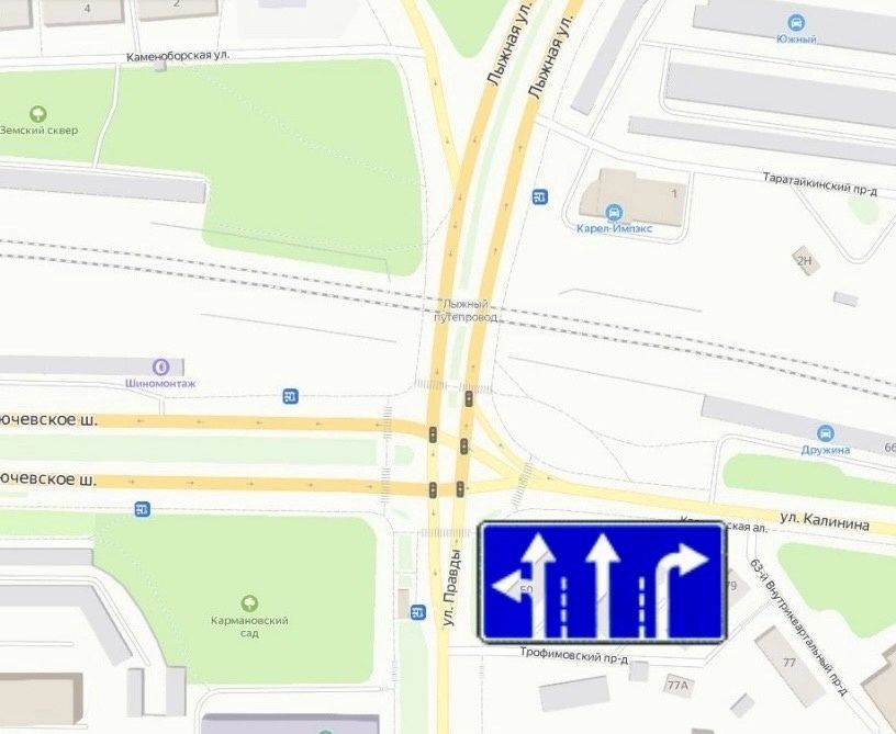 В Петрозаводске на перекрестке в районе улицы Правды изменится схема движения