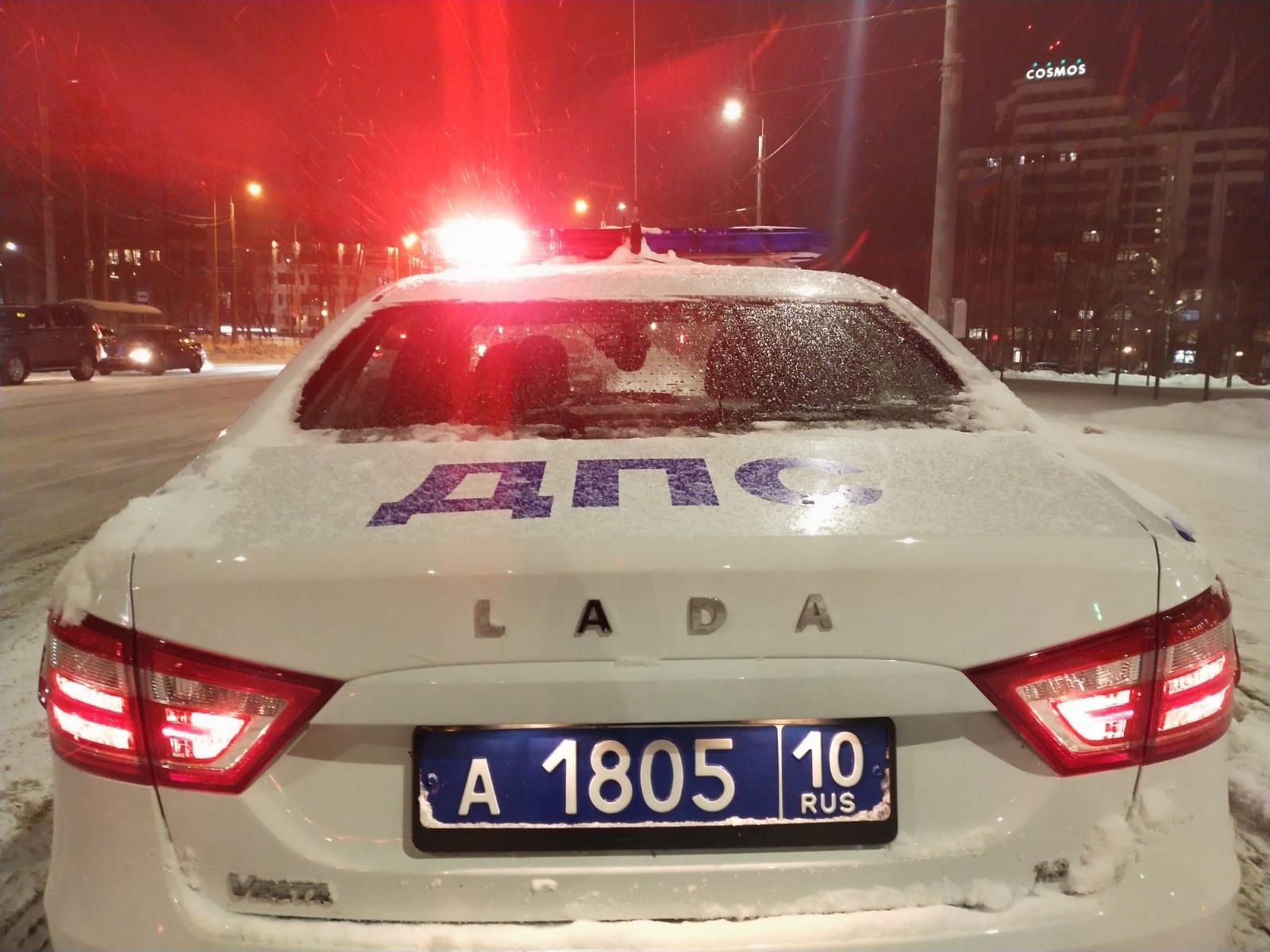 Нетрезвый водитель пытался уйти от полицейской погони в Петрозаводске