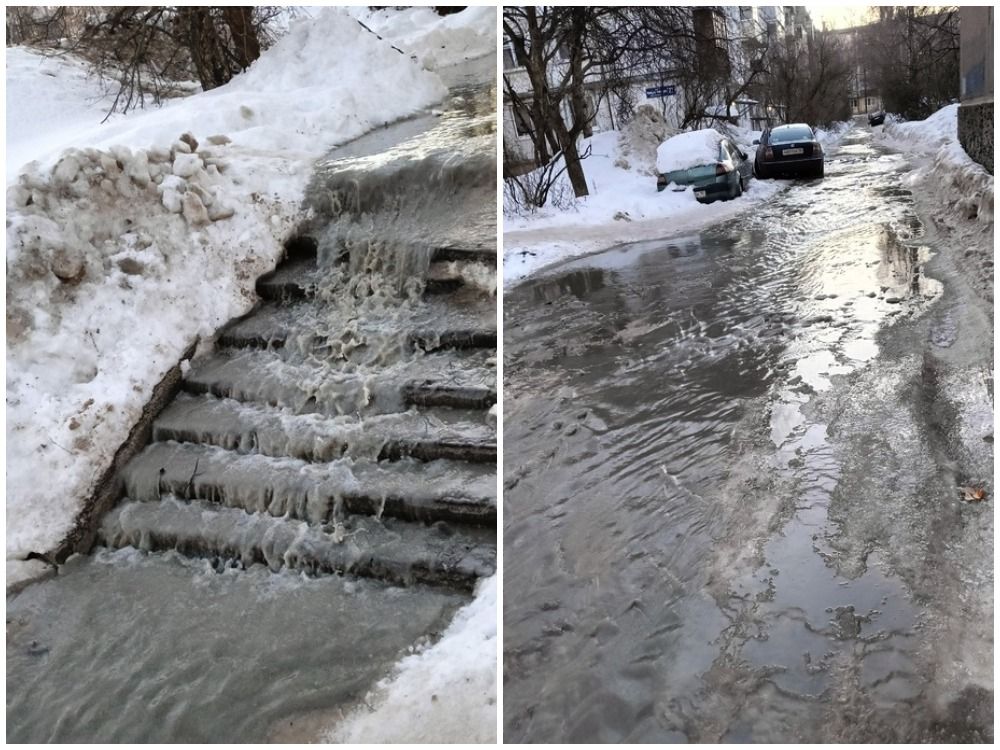 Несколько улиц в Петрозаводске затопило после коммунальной аварии