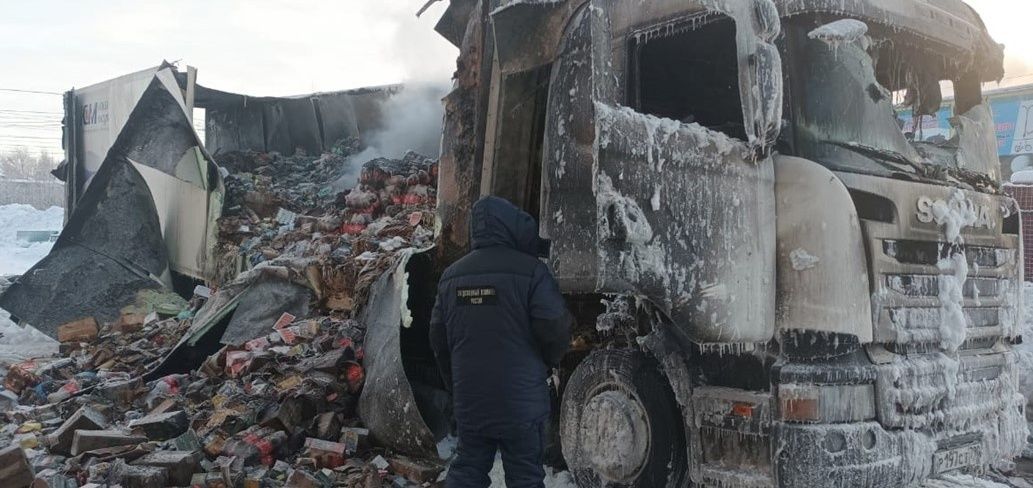 В Сегеже в сгоревшем грузовике обнаружили тело мужчины