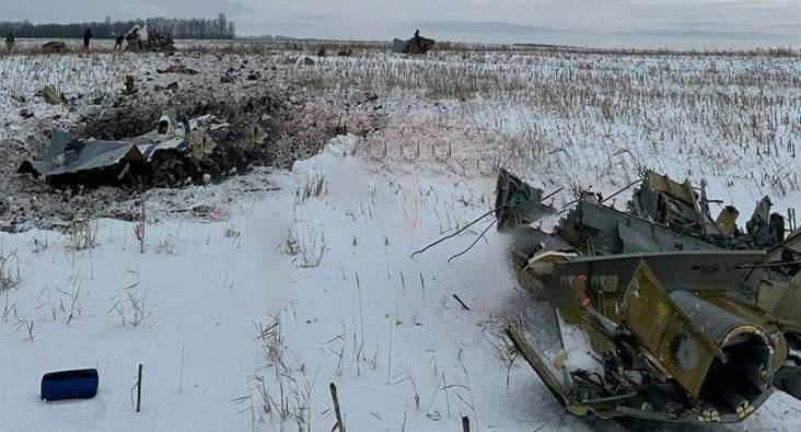 В Белгородской области потерпел крушение российский военно-транспортный самолёт Ил-76