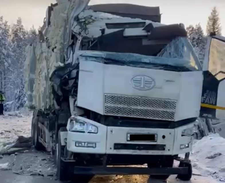 На севере Карелии столкнулись фура и самосвал