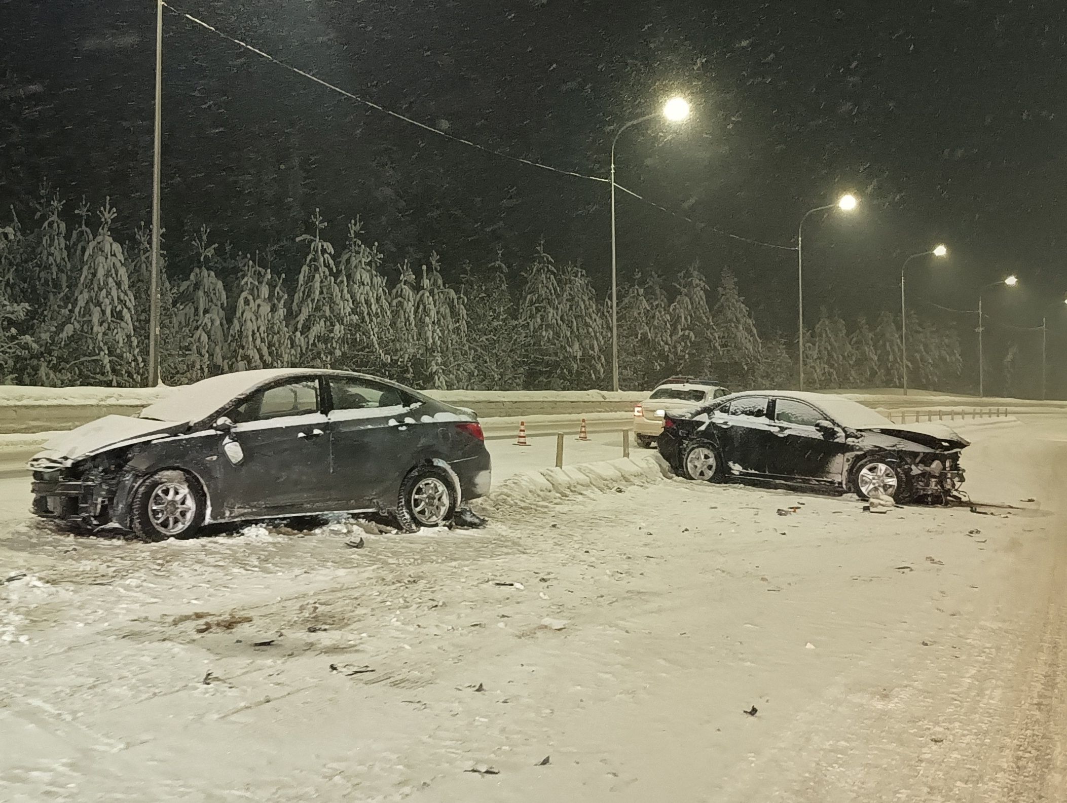 Два человека пострадали в жестком ДТП на подъезде к Петрозаводску