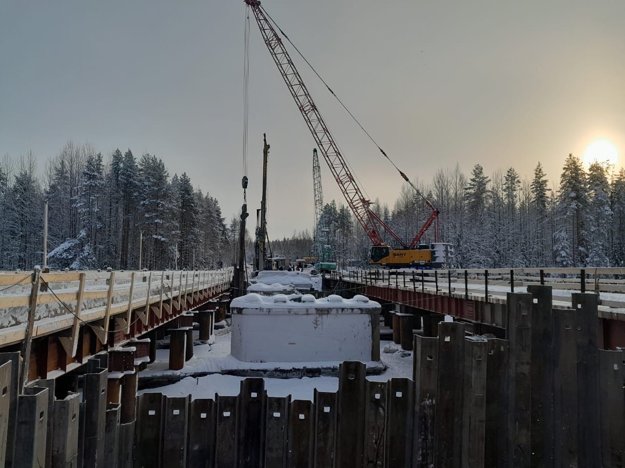 На трассе «Петрозаводск – Суоярви» строят четвертый мост