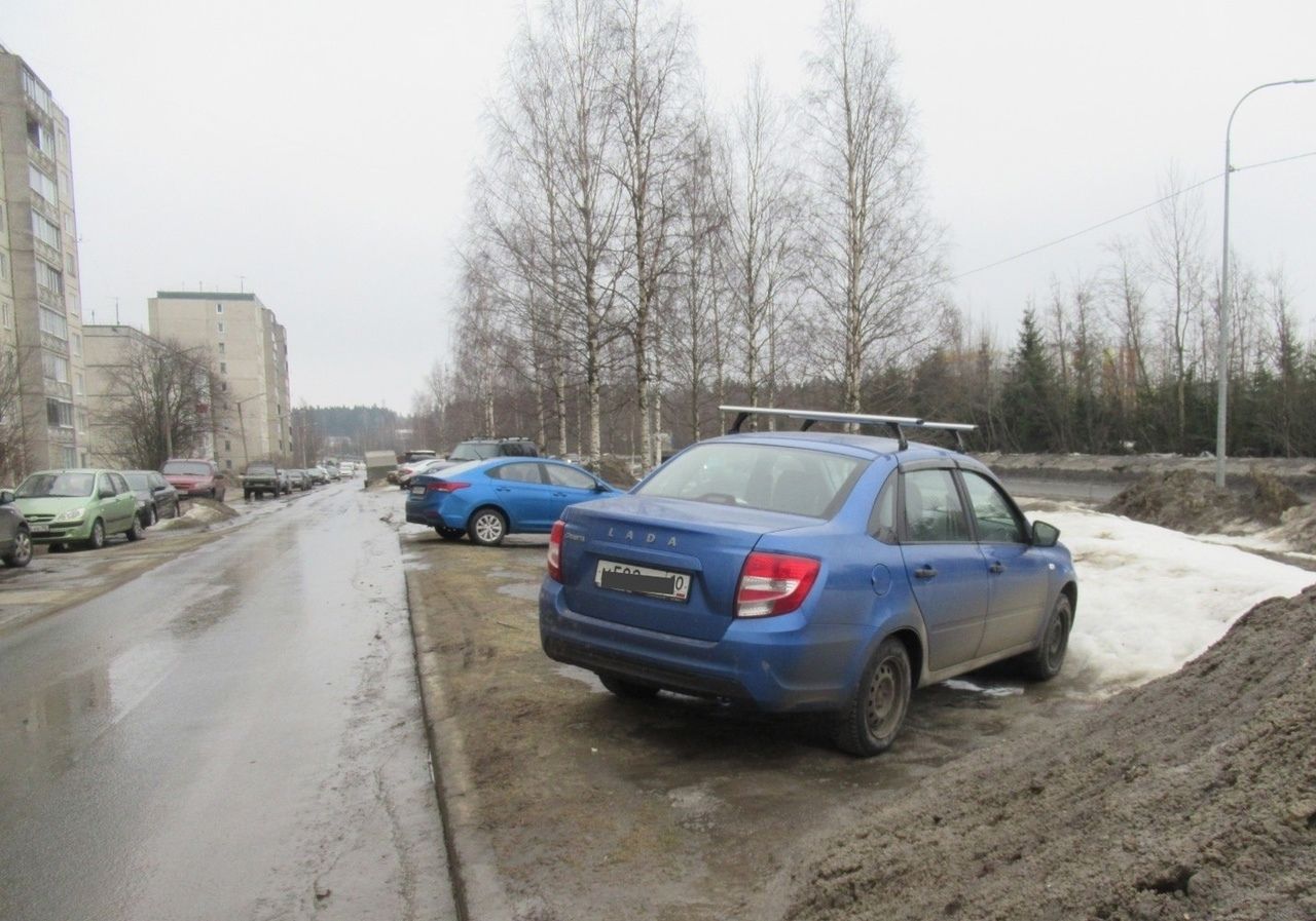 В Петрозаводске накажут водителей, которые паркуются на газоне