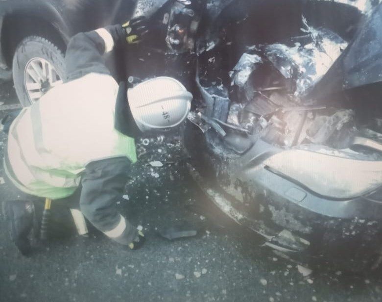 На трассе «Кола» в Карелии жестко столкнулись три автомобиля