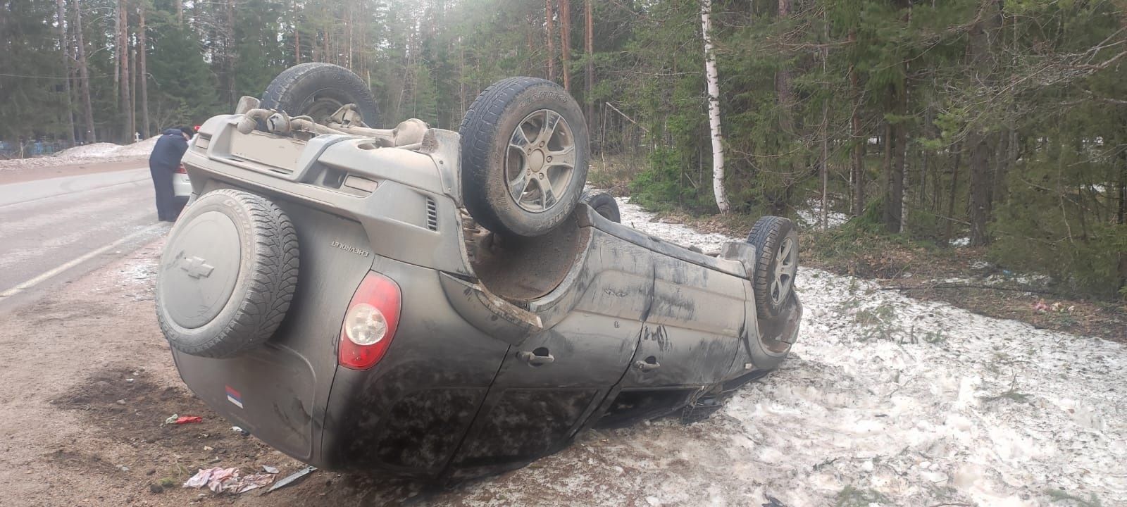 В Карелии нетрезвый водитель перевернулся на иномарке