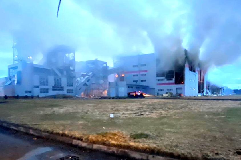 Перед пожаром на ДОК «Калевала» прогремел громкий взрыв