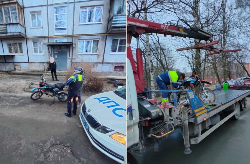 В Петрозаводске подросток без прав ездил на мотоцикле