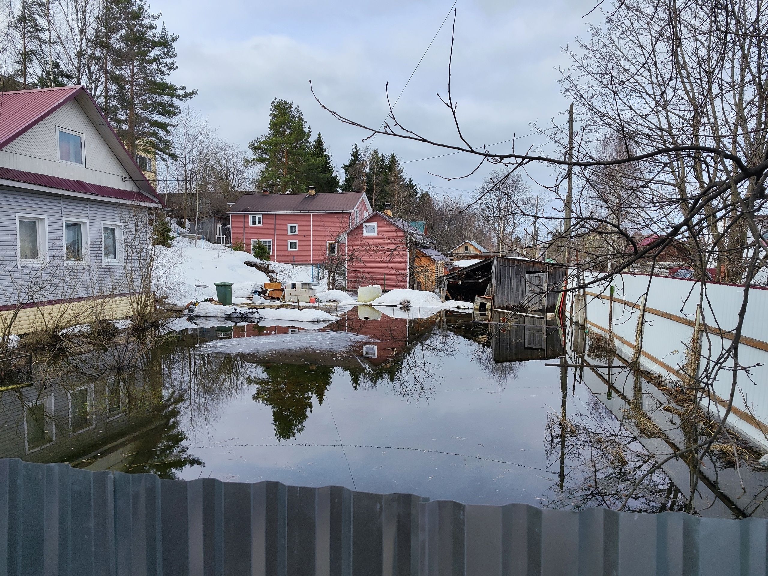В Петрозаводске подтопило несколько домов