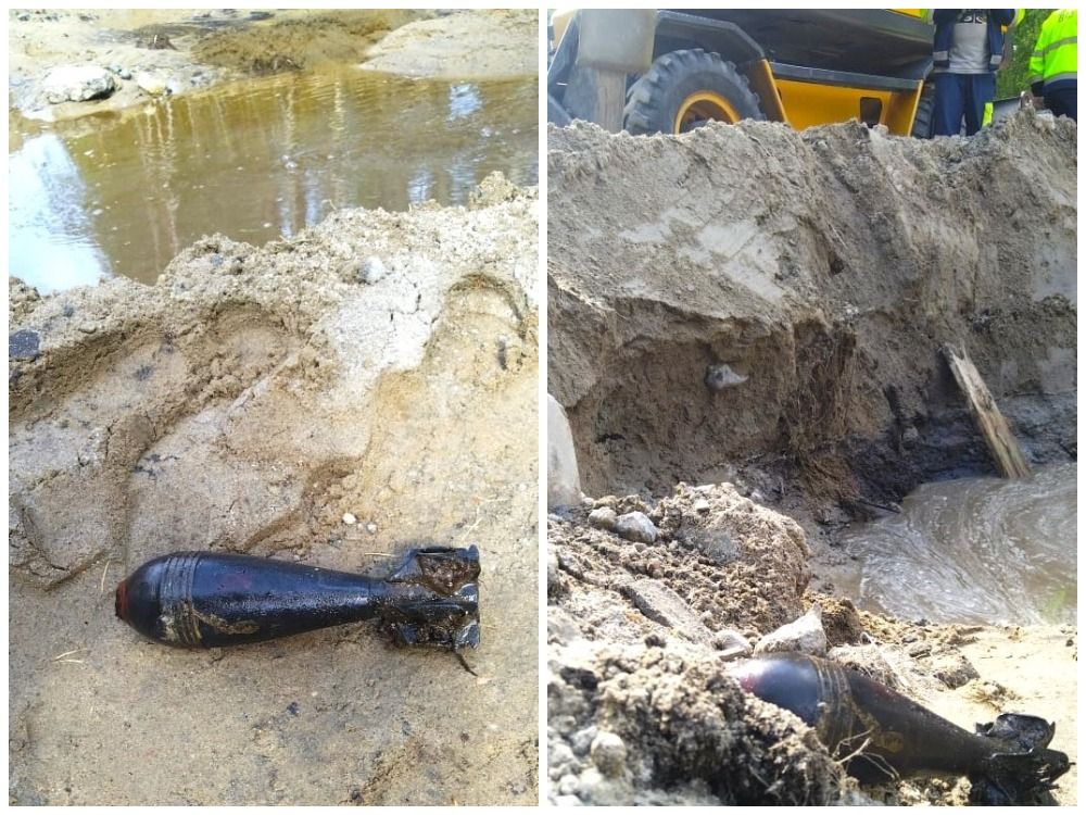 В Карелии дорожники обнаружили мину времен Великой Отечественной войны