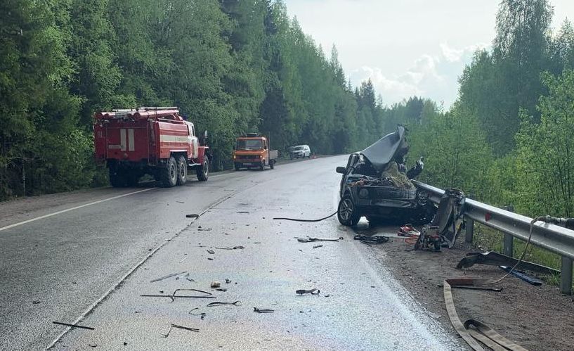 48-летний водитель погиб после столкновения его машины с «КамАЗом» в Карелии