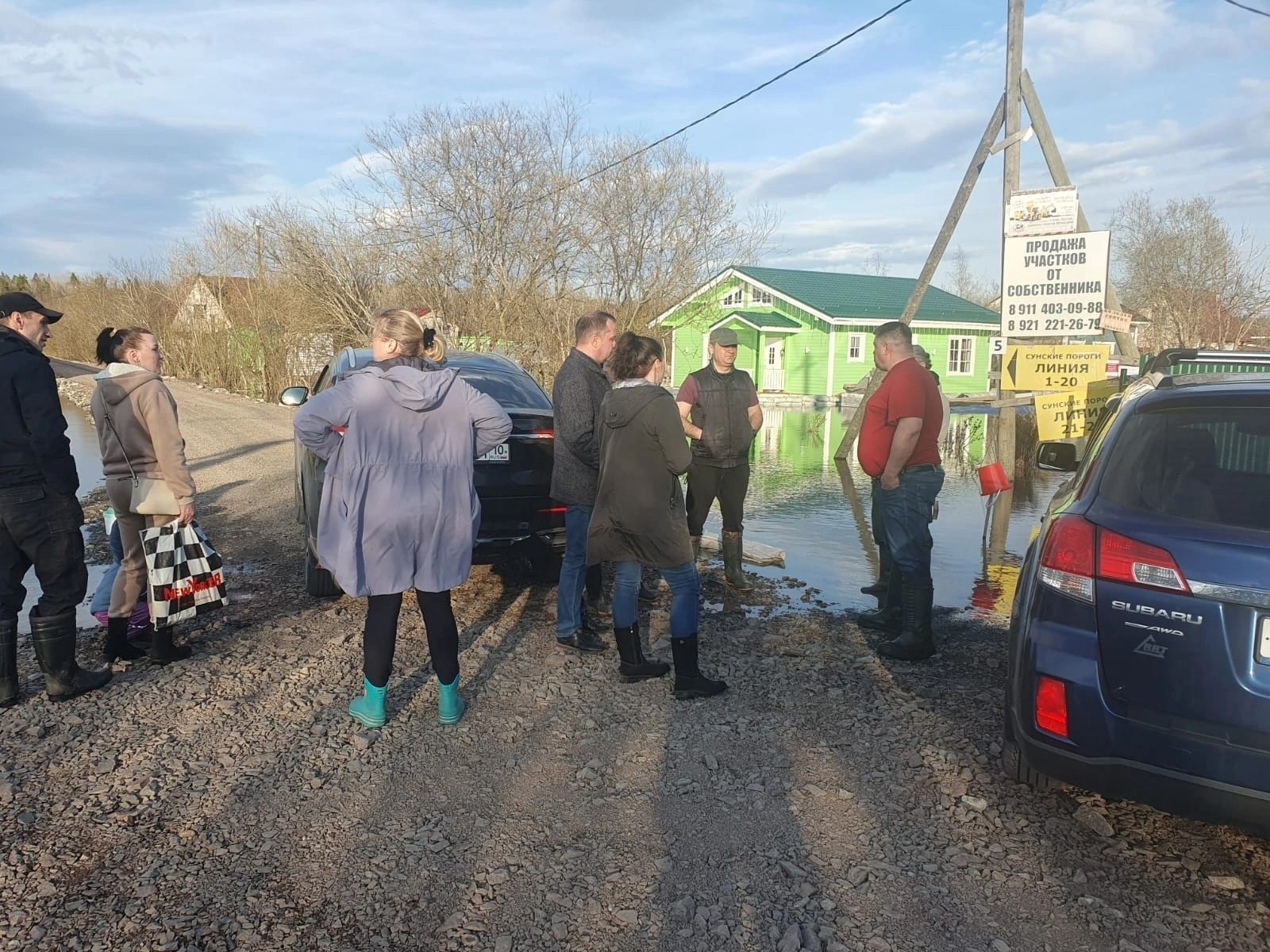 Чиновники, наконец, обратили внимание на затопленную паводком деревню в Карелии