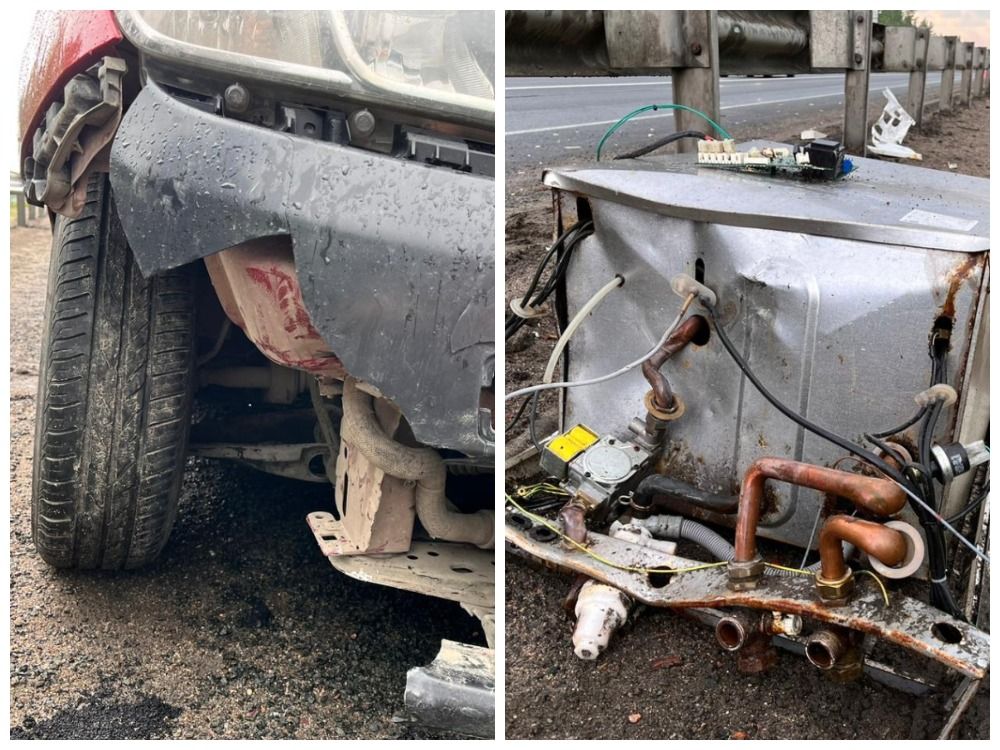 Жительница Петрозаводска на иномарке врезалась в загадочный агрегат