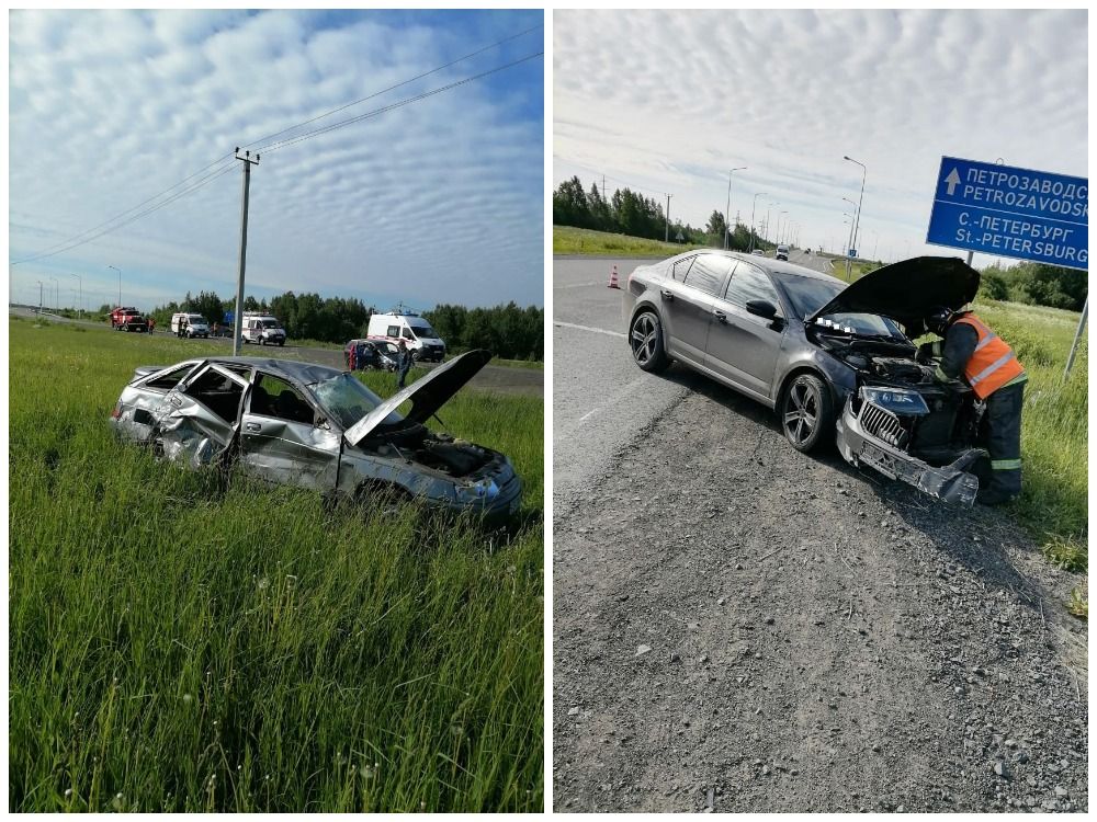 В ДТП на трассе в Карелии пострадали четыре человека