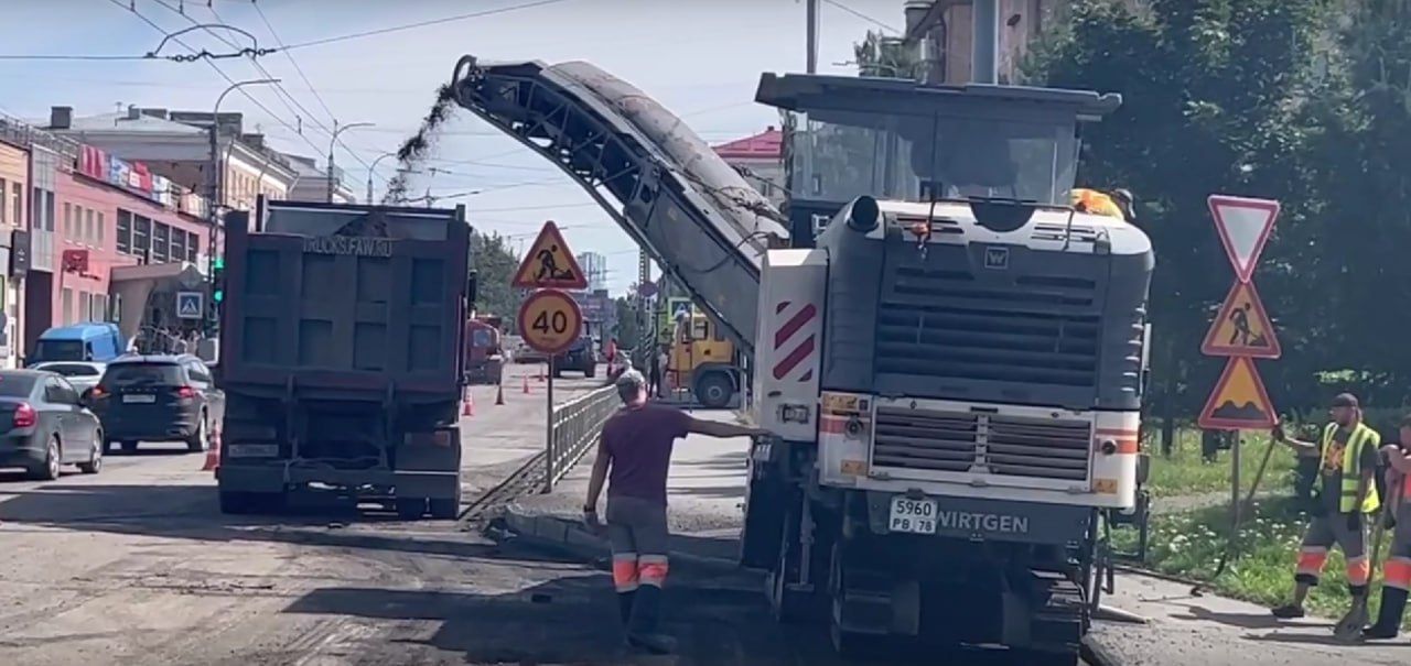 Дорожники рассказали, какой асфальт используют при ремонте улицы Антикайнена в Петрозаводске