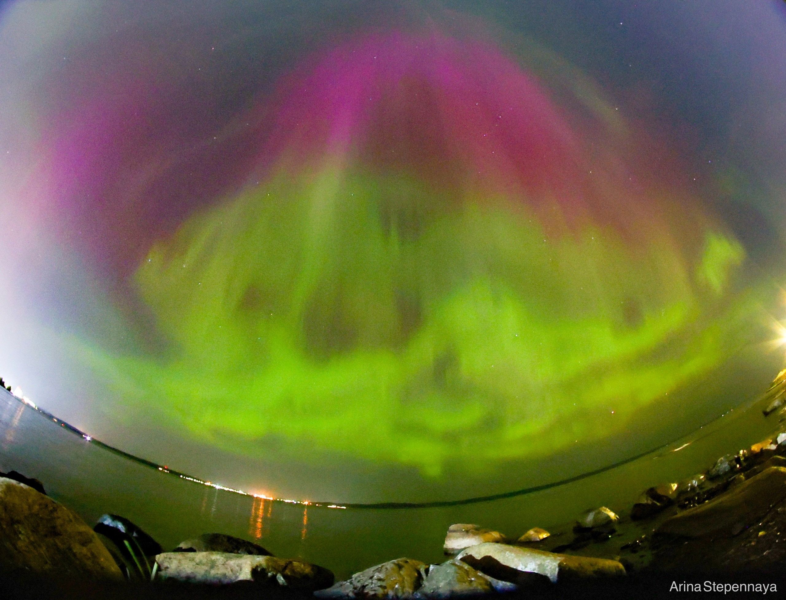 Северное сияние наблюдали жители Карелии в последнюю летнюю ночь