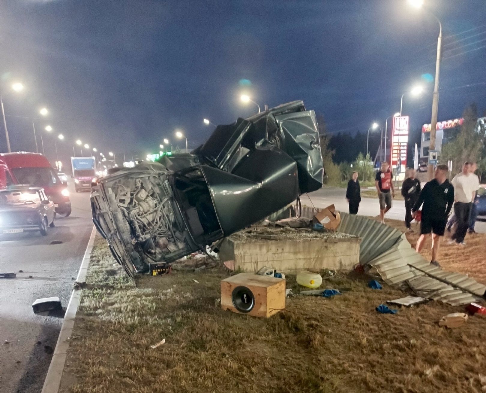 В Петрозаводске перевернулся автомобиль