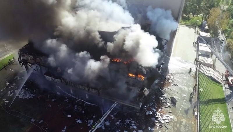 В Хабаровское полностью сгорел музыкальный театр