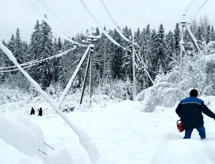 Из-за непогоды вновь обесточены только что подключенные поселки Лахденпохского района Карелии