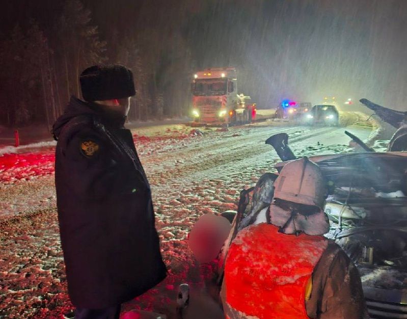 В смертельной аварии на севере Карелии погибли два человека