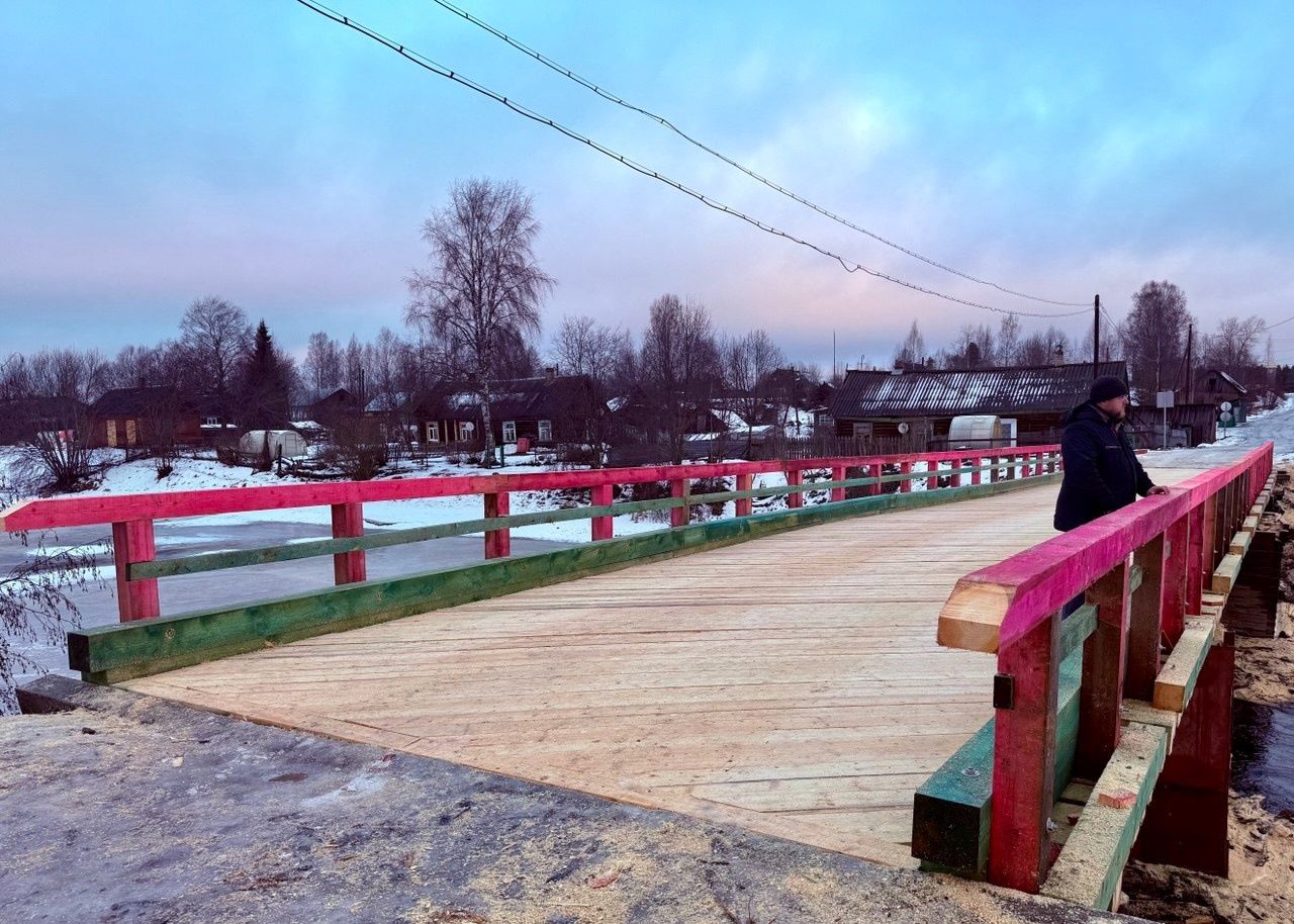 Завершен ремонт моста в Прионежском районе, из-за обрушения которого ранее ввели режим ЧС