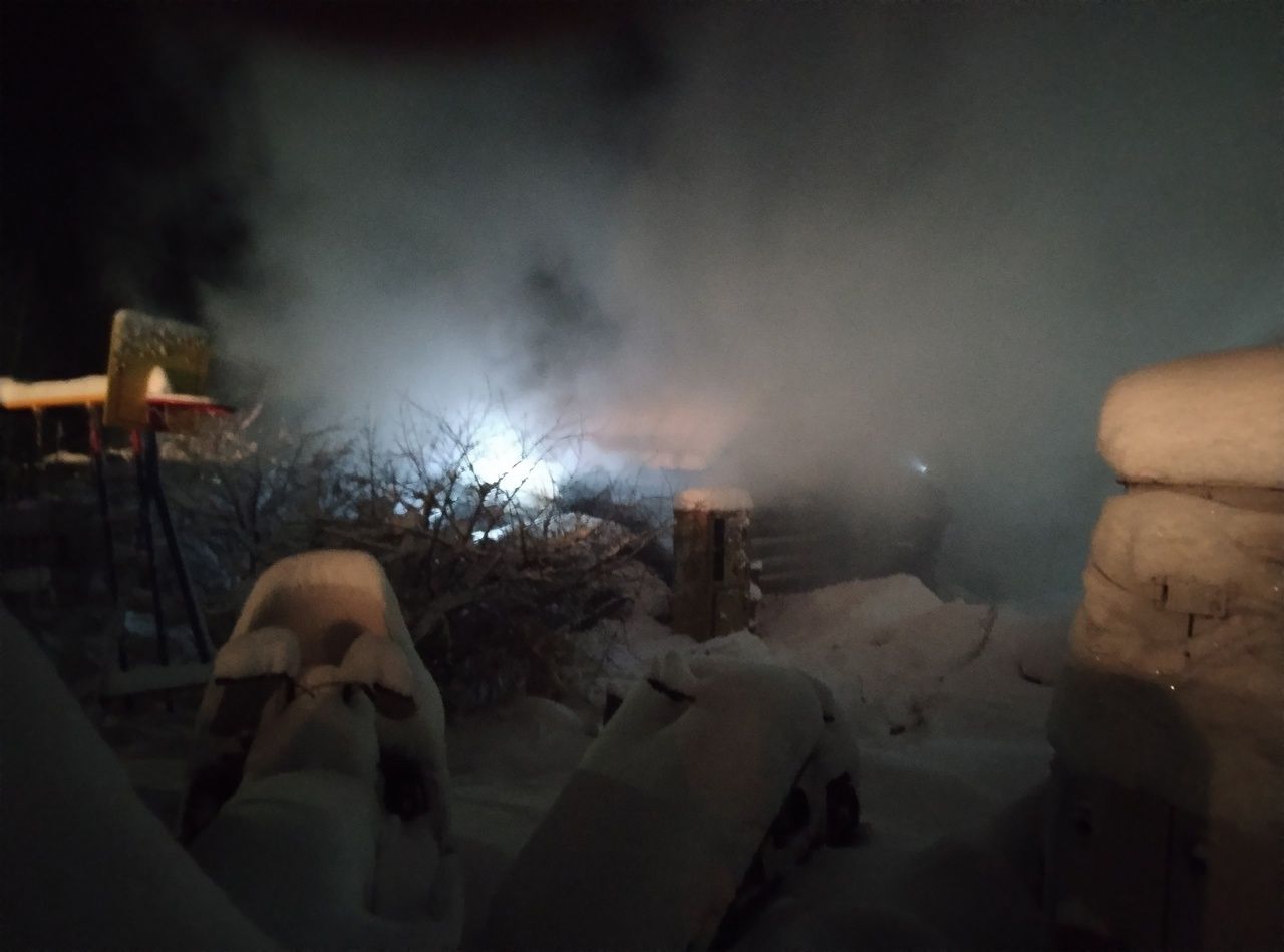 Баня загорелась в Калевальском районе