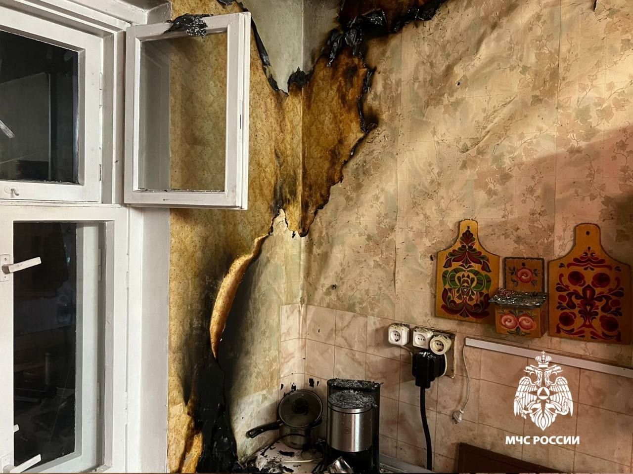 В Петрозаводске из-за тостера выгорела кухня