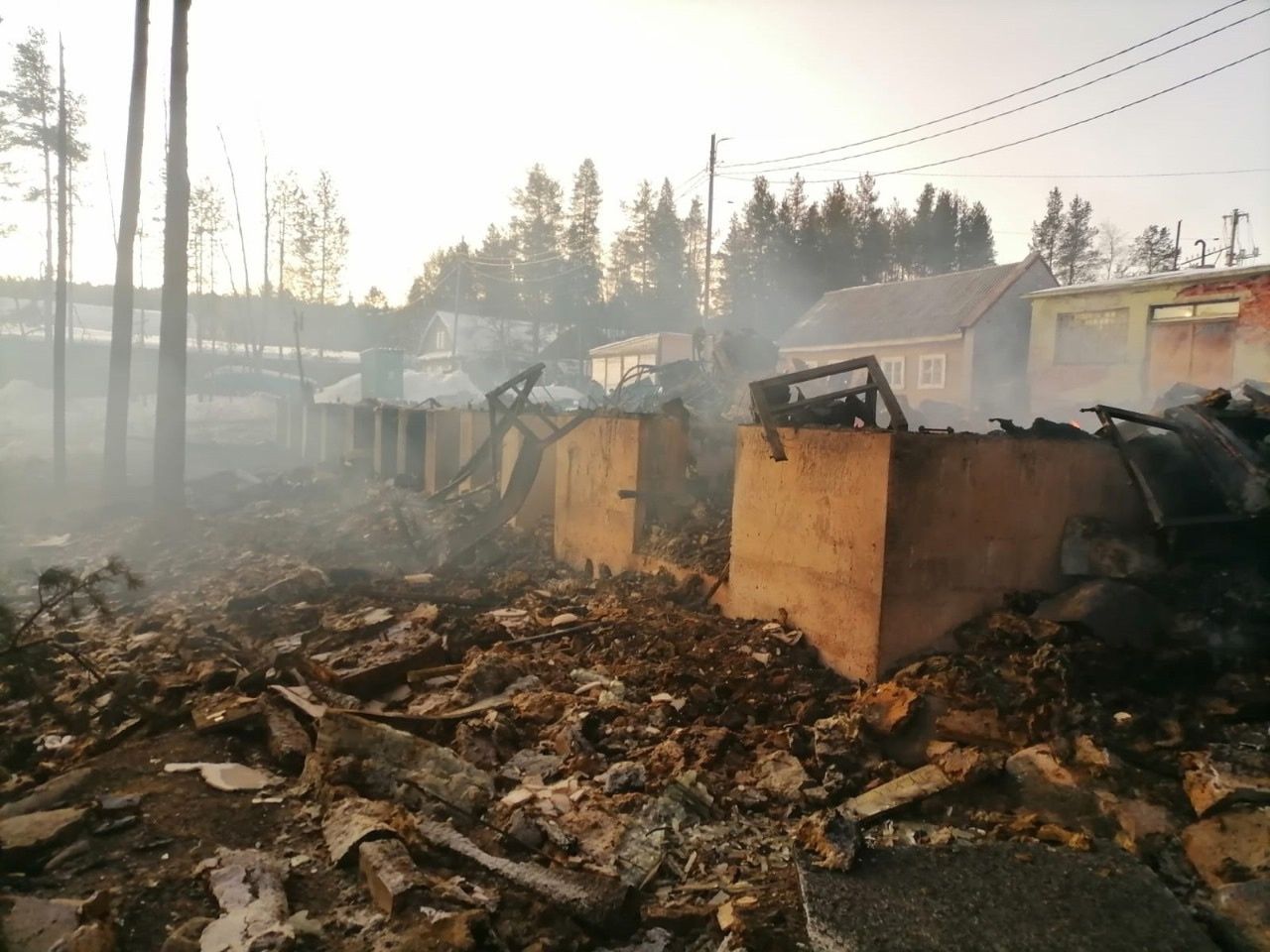 В Карелии полностью сгорела лаборатория МГУ