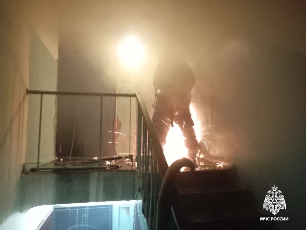 В Карелии произошел пожар в пятиэтажном доме