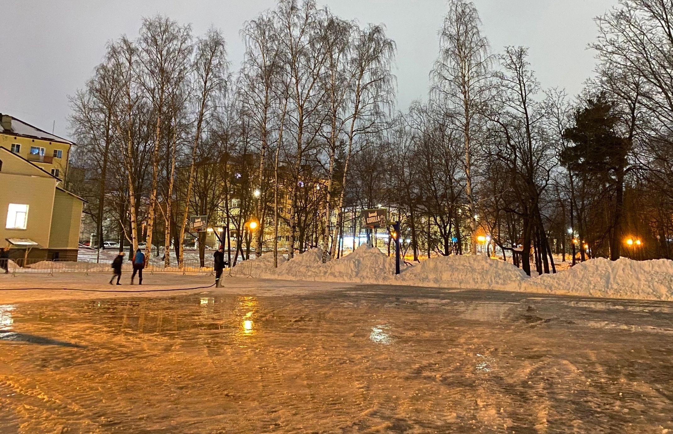 Каток в Губернаторском парке в Петрозаводске назвали «Победа»