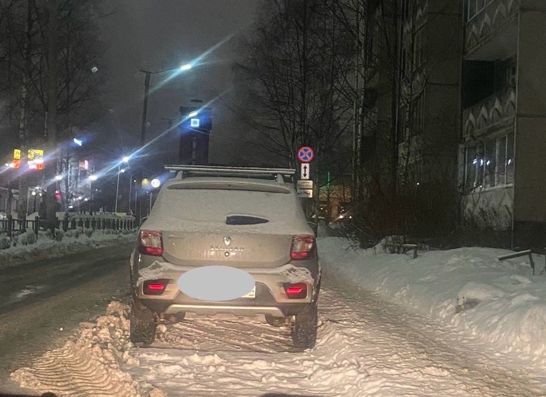 Припаркованные автомобили помешали уборке снега в Петрозаводске