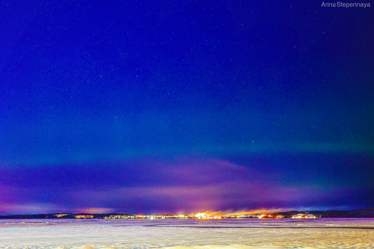 Ночью жители Петрозаводска наблюдали редкое природное явление